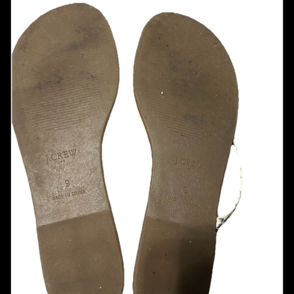 J Crew Snakeskin Pattern Flip Flops - Picture 3 of 3